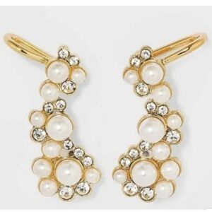 Sugarfix BaubleBar Gold Pearl Gem Earring